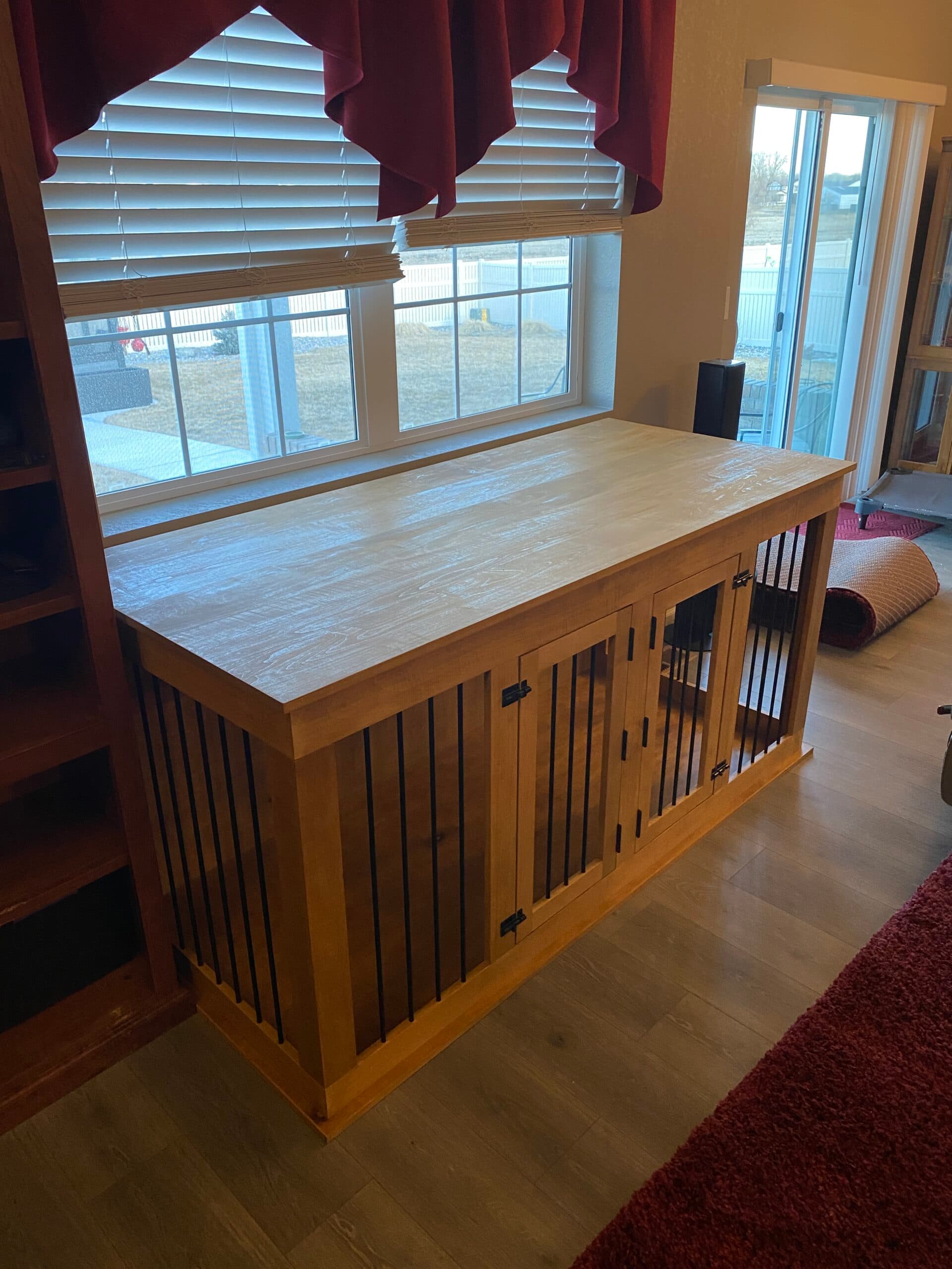 Maple dog crate