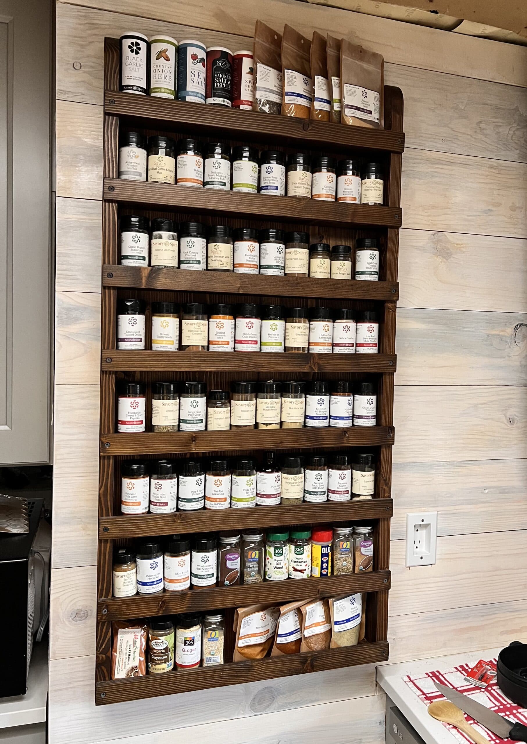 Fir spice rack