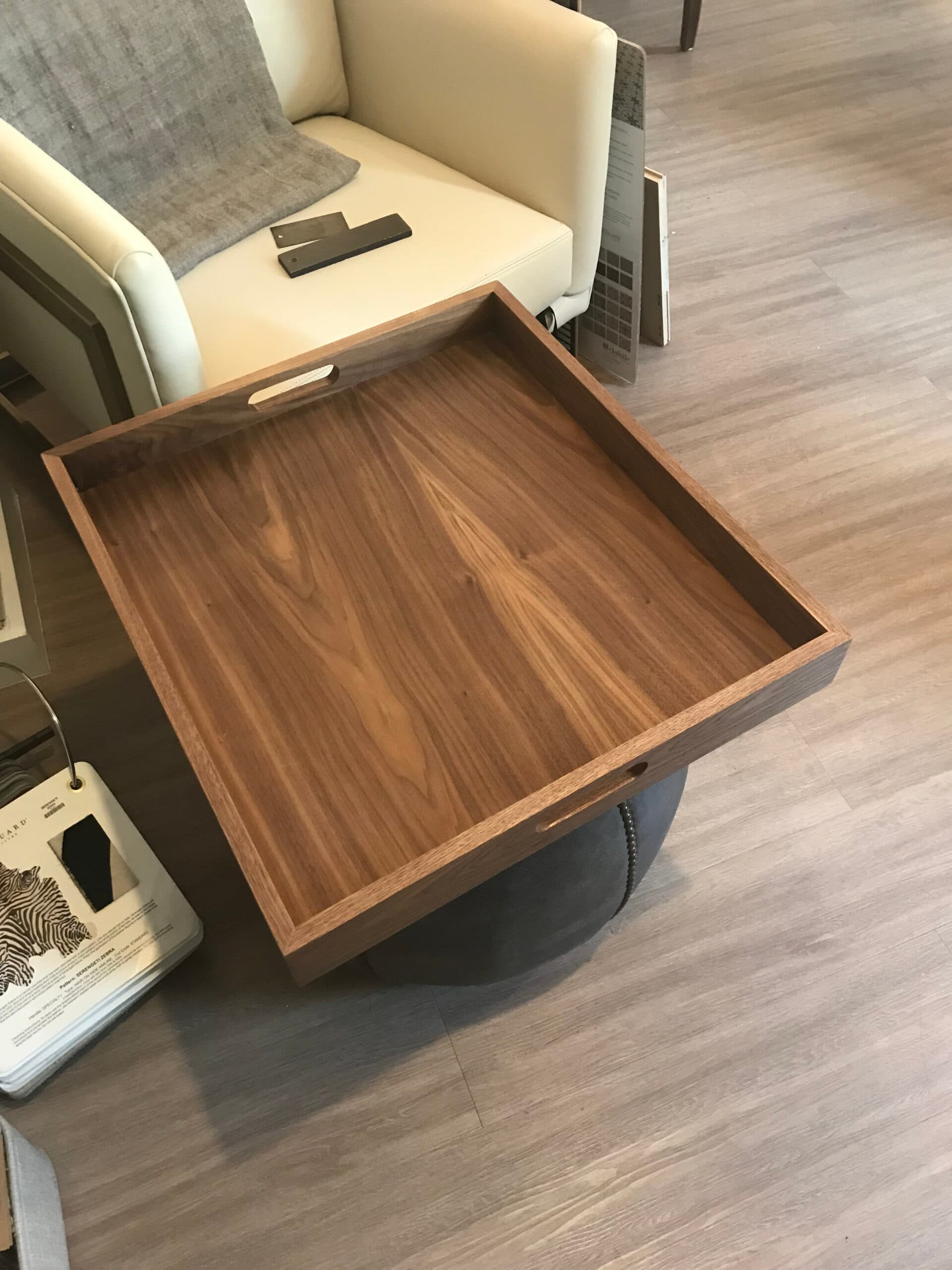 Walnut serving tray